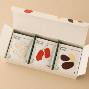 홍천 잣, 오미자, 쌀 로컬 드립백 선물세트 15개입